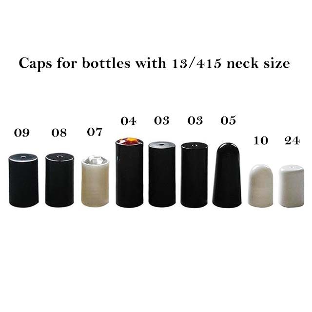 Kunststoffkappen für Nagellackflaschen mit der Halsgröße 13/415