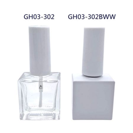 Clear 12ml Refillable Nail Polish Bottle – Empty Glass Jar with Cap and Brush - 12ml nail polish empty glass container