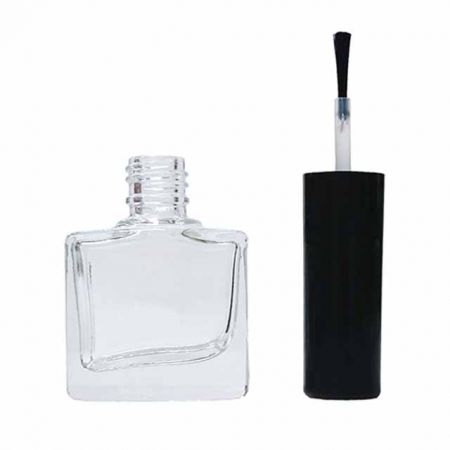 Nail enamel bottle and #19 black plastic lid