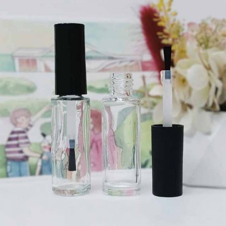 botella de vidrio cilíndrica de esmalte de uñas de 8 ml