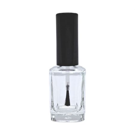 Glazen container met nekmaat 13/415, dop en kwast