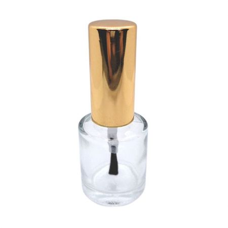 10ml empty nail polish glass bottle with gold aluminum cap