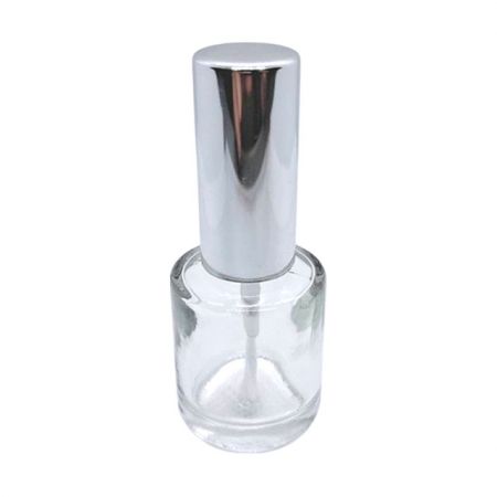 10ml empty nail polish glass bottle with silver aluminum cap