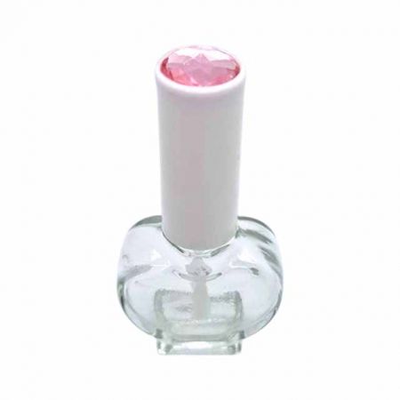 13/415 transparente leere Glasflasche mit Edelstein