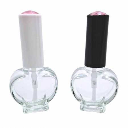 10ml herzförmige transparente Glasflasche mit 13/415 Halsgröße
