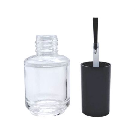 13/415 neck size glass bottle with plastic cap and brush