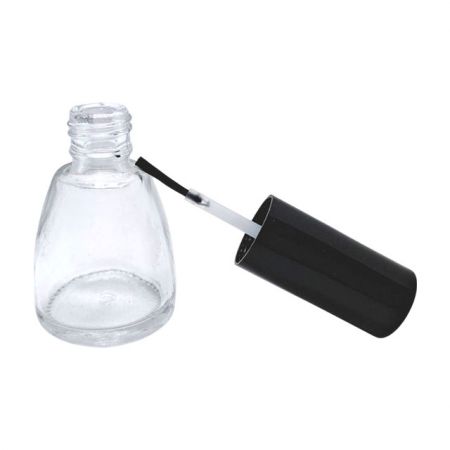 13ml conical nail polish glass bottle with cap and brush
