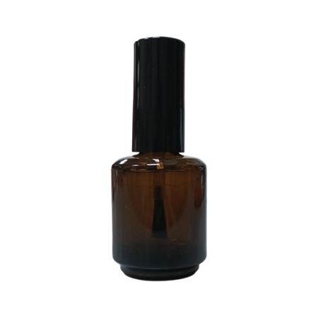 15ml Amber Glass Bottle with A Brush - 15ml cylindrical amber glass bottle with brush