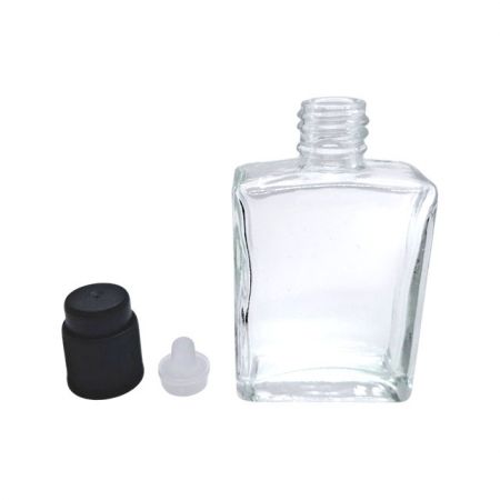 Small cylindrical cap with plug and perfume bottle