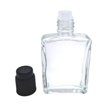 Small cylindrical cap with plug and perfume bottle