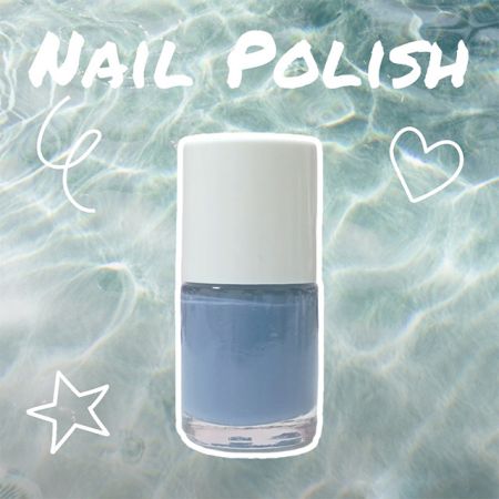 10ml nail polish bottle with nail polish
