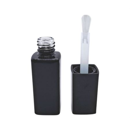 Garrafa de arte para unhas de 10ml, tampa de plástico e pincel