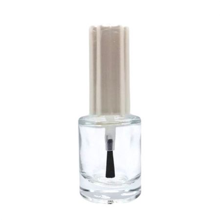 10ml Cylindrical Container with Pearlized Flower-Shaped Plastic Lid - 10ml nail polish empty glass container