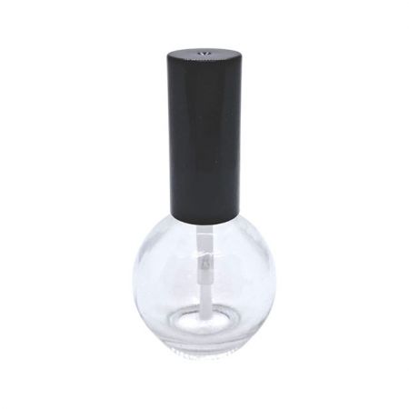 Garrafa de vidro vazia de esmalte de unha redonda de 15ml