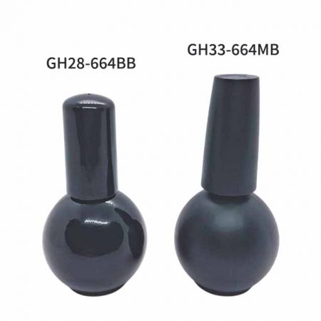 15ml Ball Shaped Glass Empty UV Gel Nail Polish Bottle - 15ml Black Glass Gel Polish Bottle