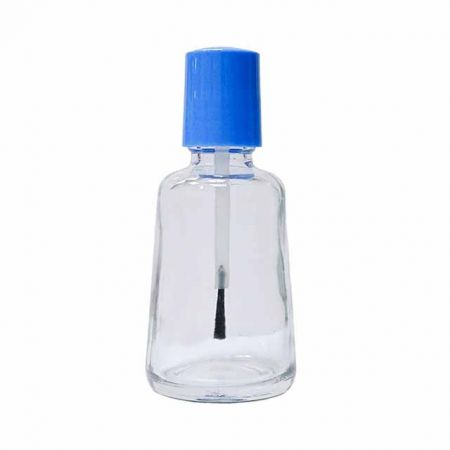 50ml Glass Bottle with Cap and Brush - 50ml glass bottle with plastic cap and brush