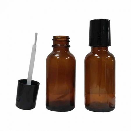 30ml pusta butelka szklana w kolorze bursztynowym