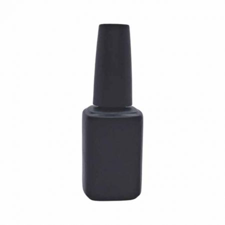 Leere Gel-Nagellackflasche mit Kappe und Pinsel