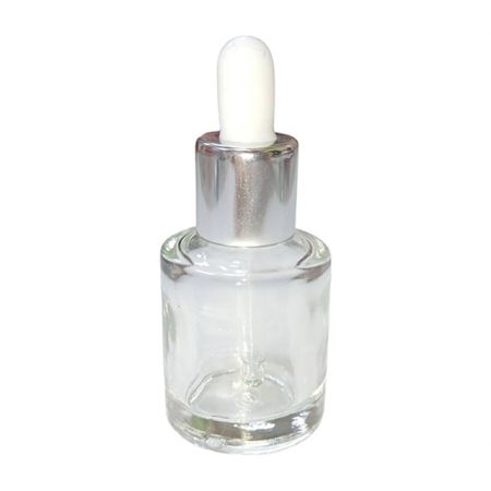 10ml Cylindrical Clear Glass Dropper Bottle - 10ml transparent glass dropper bottle