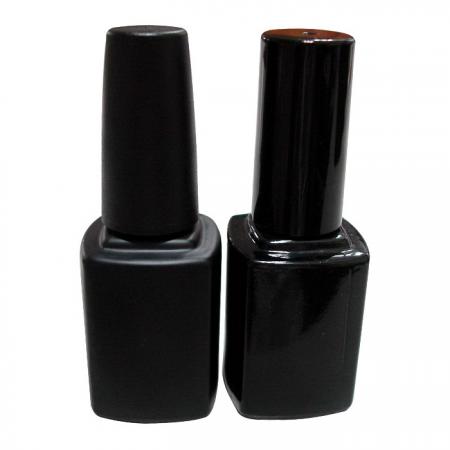 Bouteilles en verre de gel à ongles de 12 ml en noir mat et noir brillant (GH15 620MB, GH12 620BB)