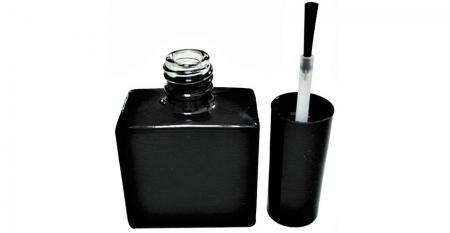 15ml Flat Square Glass Empty Nail Gel Polish Bottle - 15ml Glass Gel Polish Bottle with Cap and Brush