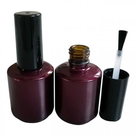 15ml Amber Glass Bottle in Magenta with Cap Brush (GH12 696ASMA)