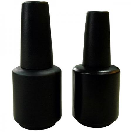 Botellas de Gel de Uñas Mate Negras de 15ml con Tapa y Pincel (GH17 696MB、GH15 696MB)