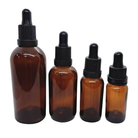 Essential Oil Pharma-Grade Glass Bottle with Dropper - 10ml to 250ml Essential Oil Dropper Pharma-Grade Glass Bottles with Tamper Evident Plastic Cap