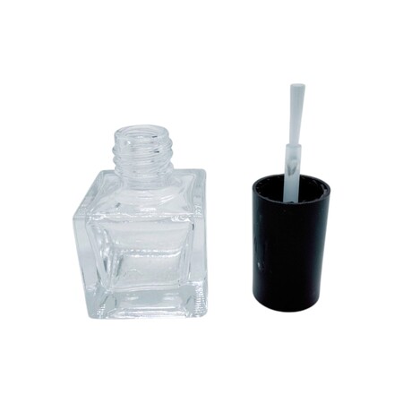 7ml Vierkante Glazen Fles Set met Deksel & Borstel