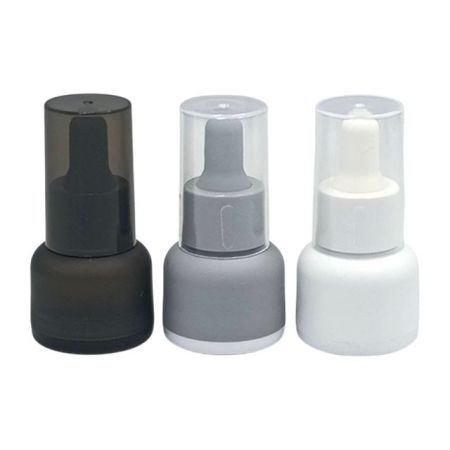 Bouteille compte-gouttes en forme d'arc de 15 ml (noir, gris, blanc)
