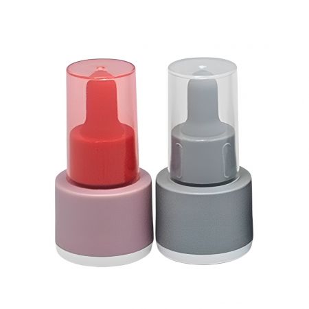 Flacon compte-gouttes PP de 15 ml (Rouge et Gris)