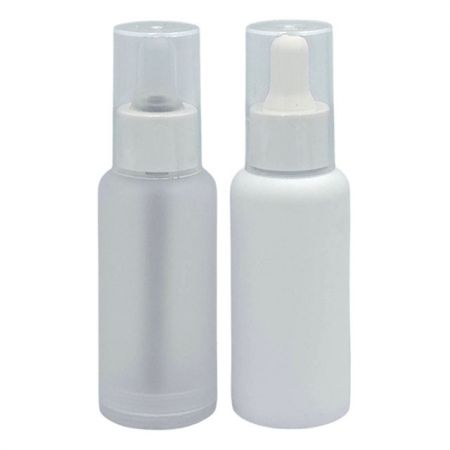 Frasco conta-gotas em forma de arco de 50ml (branco translúcido, branco)